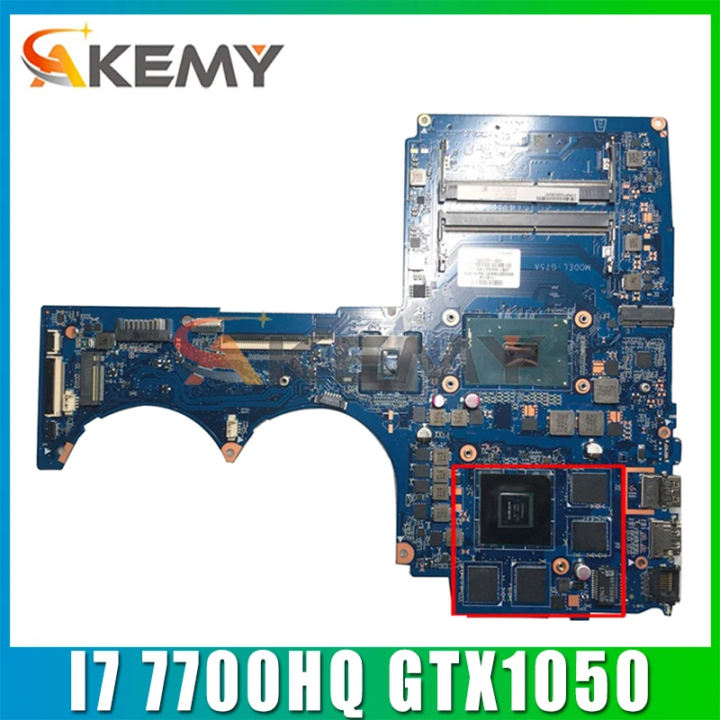 

Материнская плата Akemy для ноутбука HP Pavilion 15-CB, модель DAG75AMBAD0 926304-601, 926304-501, I7 7700HQ, GPU GTX1050, 2 ГБ DDR5, тест ОК