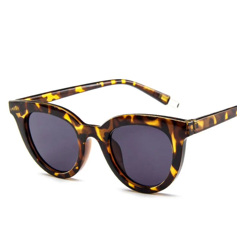 Leopard RBROVO, маленькая оправа, Cateye, солнцезащитные очки для женщин, роскошные, солнцезащитные очки, классика, Ретро стиль, пластик, для улицы, очки, UV400, Gafas De Sol Mujer - Цвет линз: Leopard