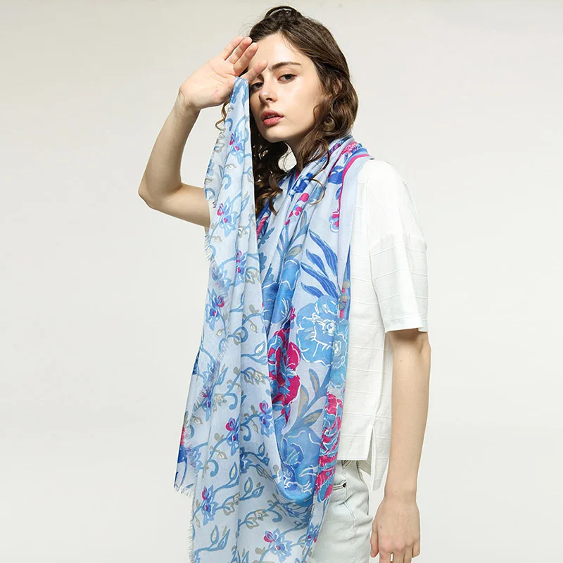 Новинка 2019 дизайнерский осенний хлопковый шарф для женщин шали и обертывания с