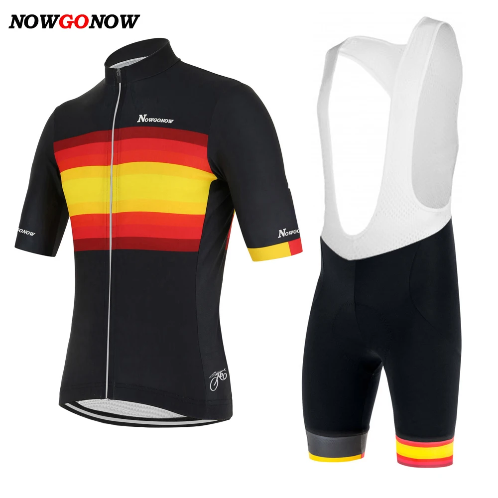2019 Джерси для велоспорта NOWGONOW с испанским флагом мужская летняя одежда