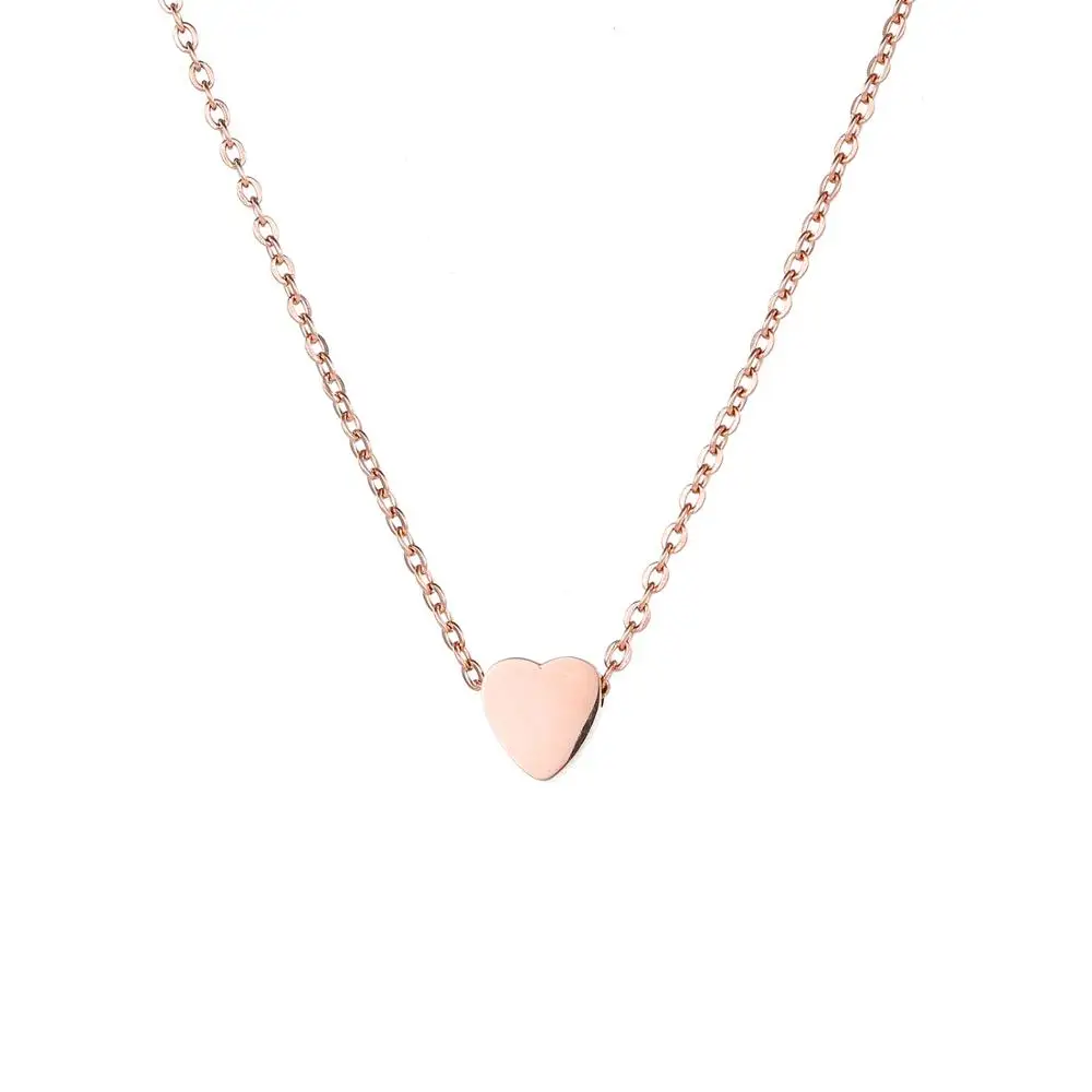 JUJIE Stainless Steel Heart Necklace For Women 2021 Valentine's Day Chain Love Pendant Necklaces Jewelry Wholesale/Dropshipping |