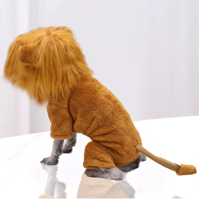 Одежда для собак Сфинкс одежда Теплый костюм парик льв/леопард/зебра домашних