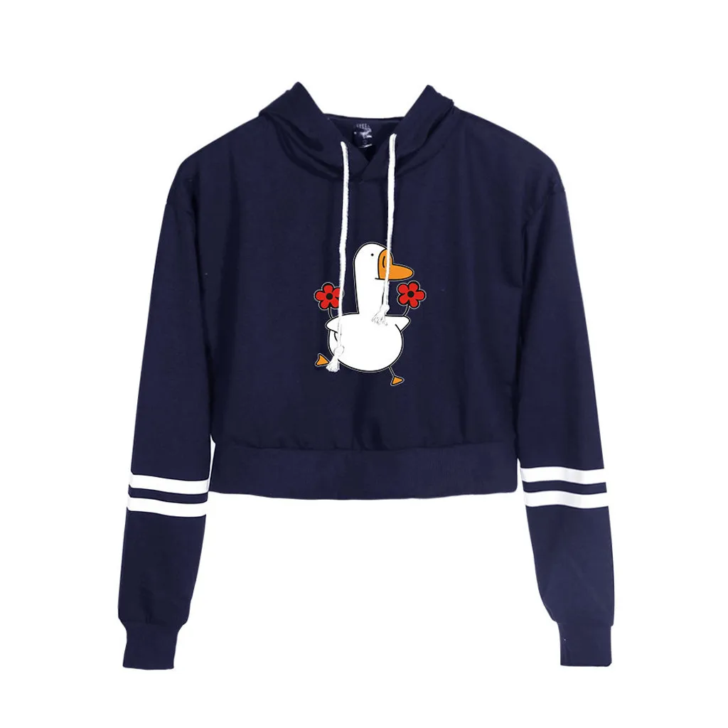 Женский топ с круглым вырезом SAGACE куртка капюшоном и длинным рукавом Милая