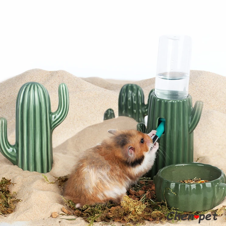 

Маленькие животные, керамические принадлежности для воды, дизайнерская водная кормушка в виде кактуса для искусственных принадлежностей, ...