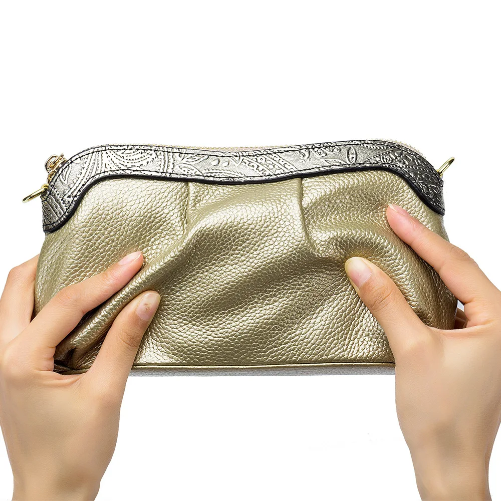 

Genuine Leather Cloud Bag Women Big Capacity Shoulder Bag Luxury Brand Female Crossbody Bags Handbag Purse Fashion Solid Color