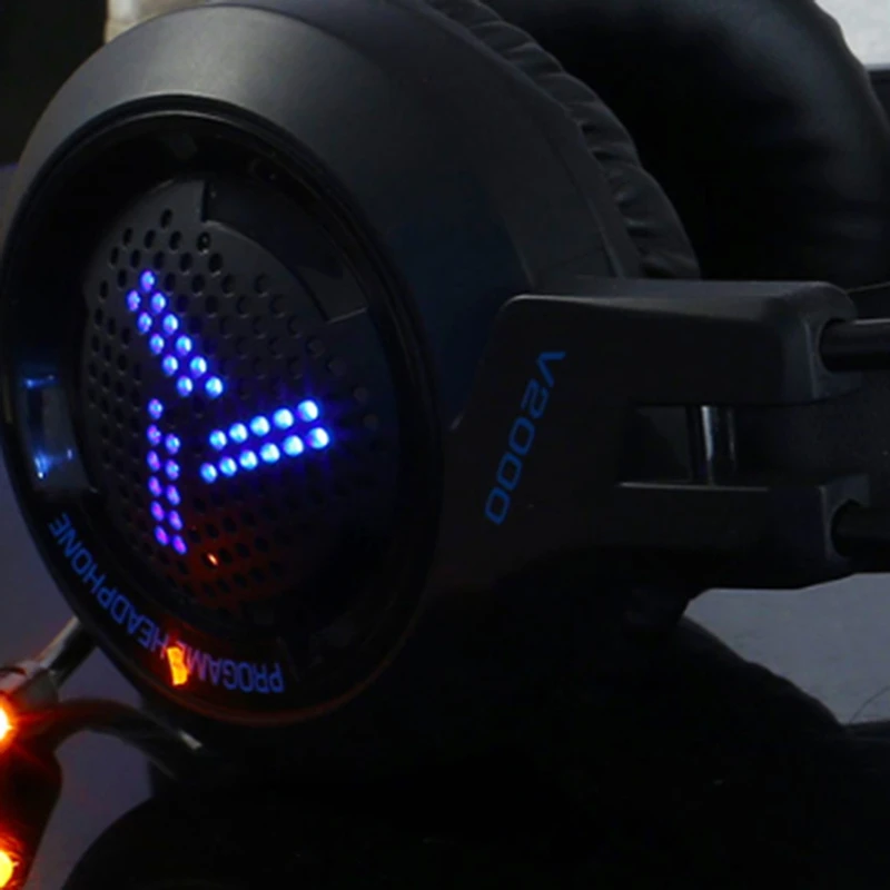 Игровая гарнитура V2000 для игрового компьютера ноутбука с сабвуфером игровые