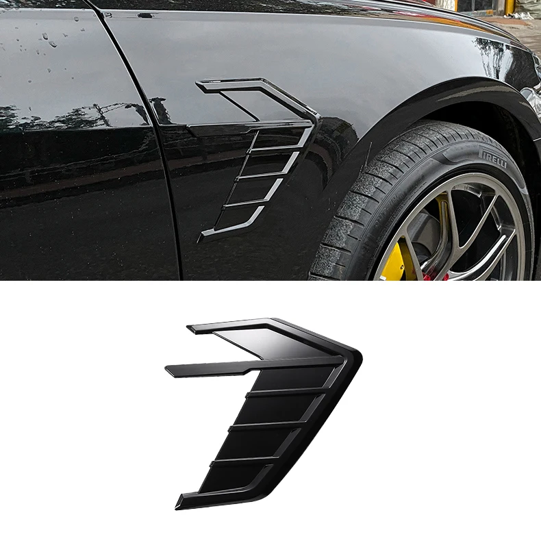 Rivestimento laterale dell'automobile dei corredi del corpo dell'autoadesivo dello sfiatatoio dell'abs nero lucido per Audi A3 A4 A5 A7 S3 S4 S5 S6 S7 RS3 RS4 RS5 RS6 RS7 Q3 Q5 Q7