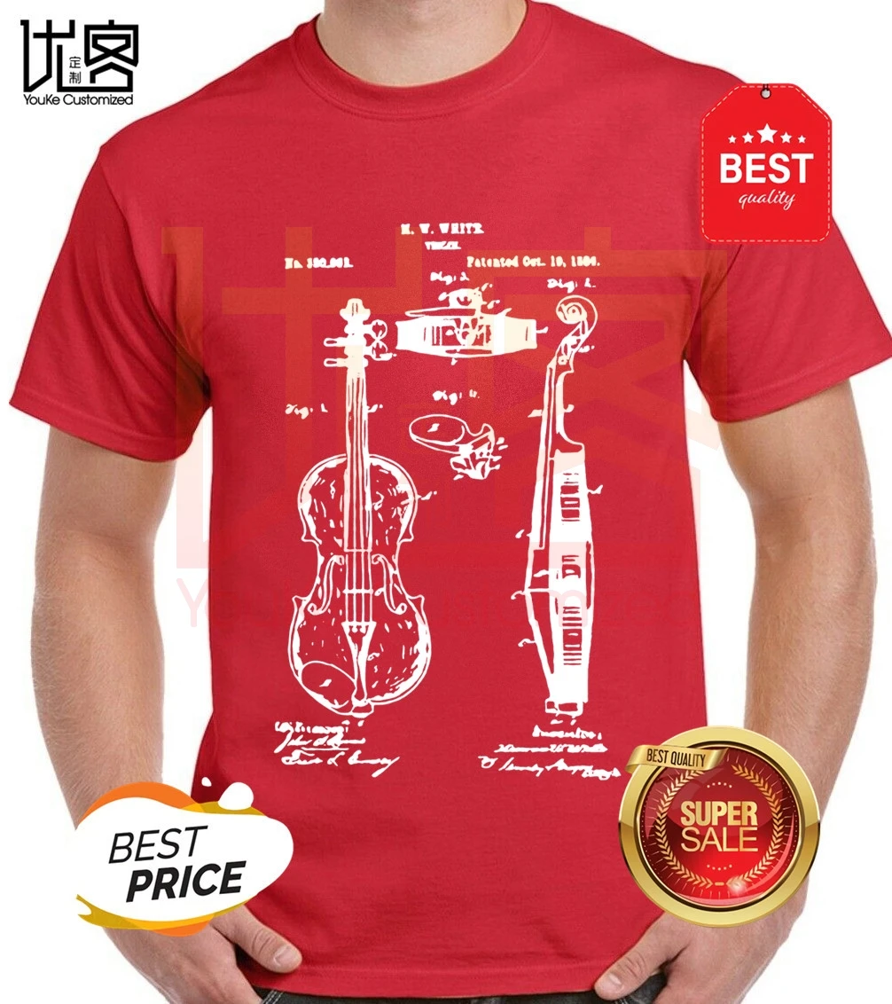 Футболка с принтом скрипки мужская и женская летняя футболка из 100% хлопка