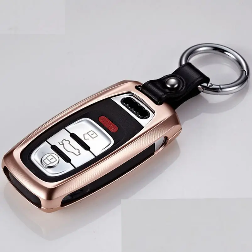 High Quality Aluminum Car Key Case Cover With Chain For Audi A4 Q3 Q5 Q7 | Автомобили и мотоциклы
