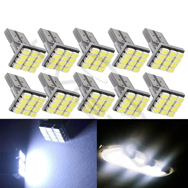 

1/6/10PCS T10 W5W Canbus White 3020 1206 12SMD Vehicle Tail Dashboard Lamp Car Auto Wedge Turn Signal Bulb 12Led DC 12V