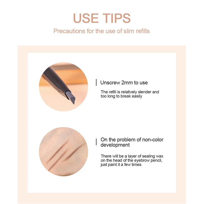 Маленький золотой двойной карандаш для бровей натуральный макияж водостойкий