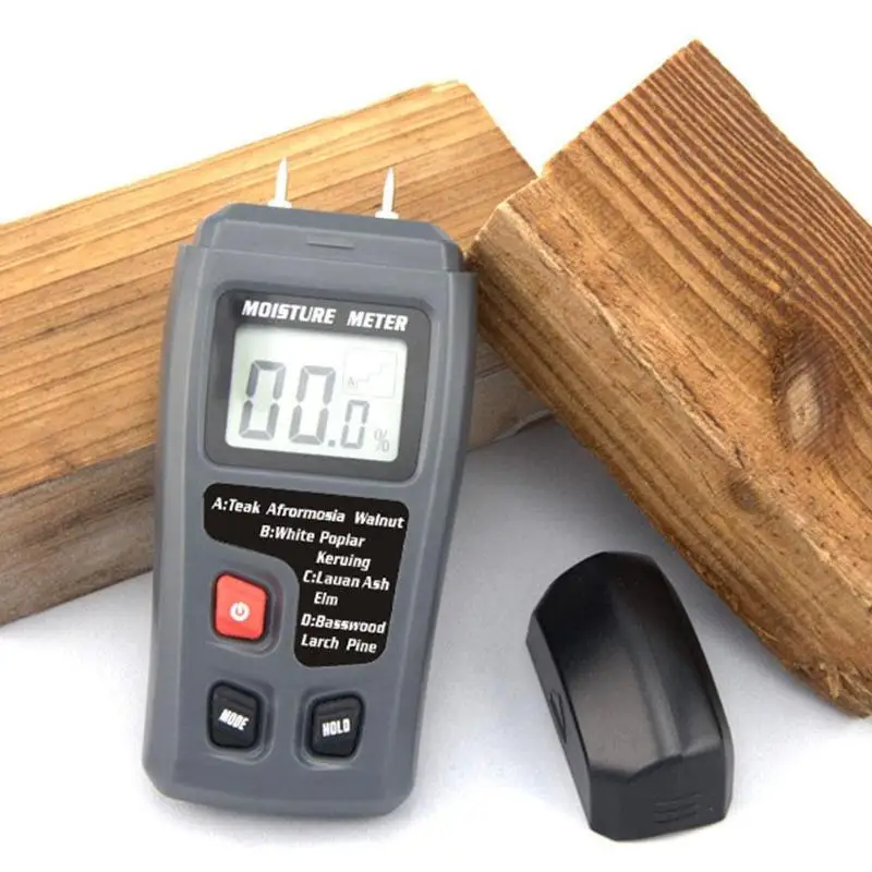 EMT01 0-99.9％ 2 Pins LCD Digital Wood Moisture Meter Humidity Tester Timber Damp Detector Damping | Инструменты