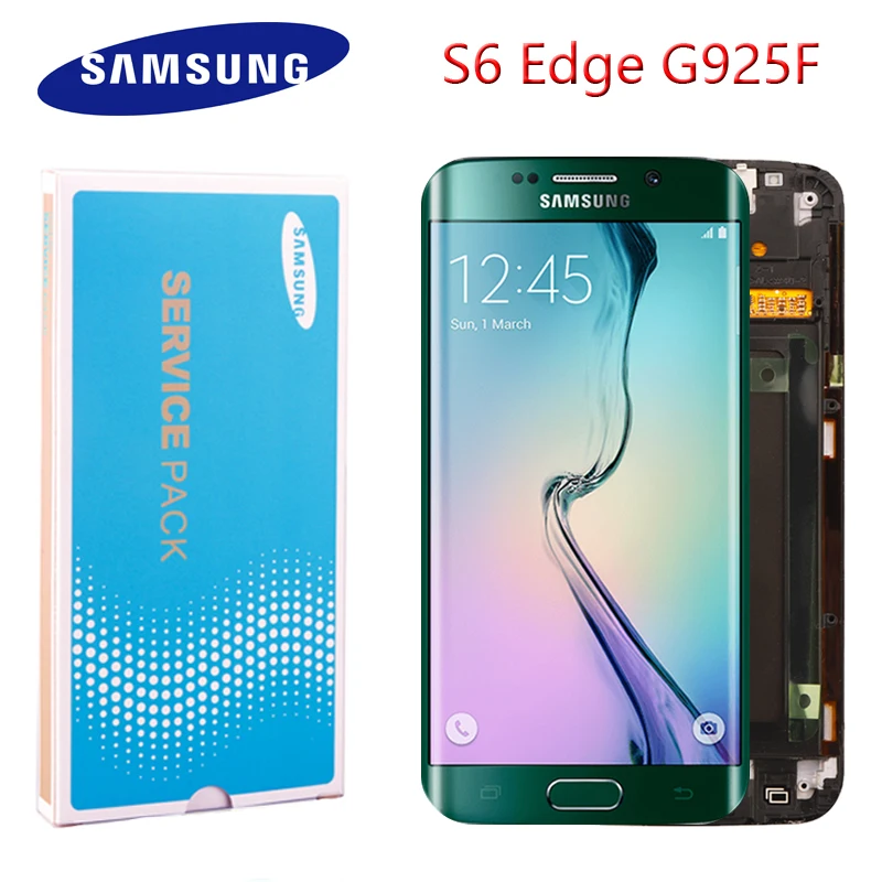 Оригинальный ЖК-дисплей 5 1 дюйма Super AMOLED для SAMSUNG Galaxy s6 edge дисплей G925 G925F