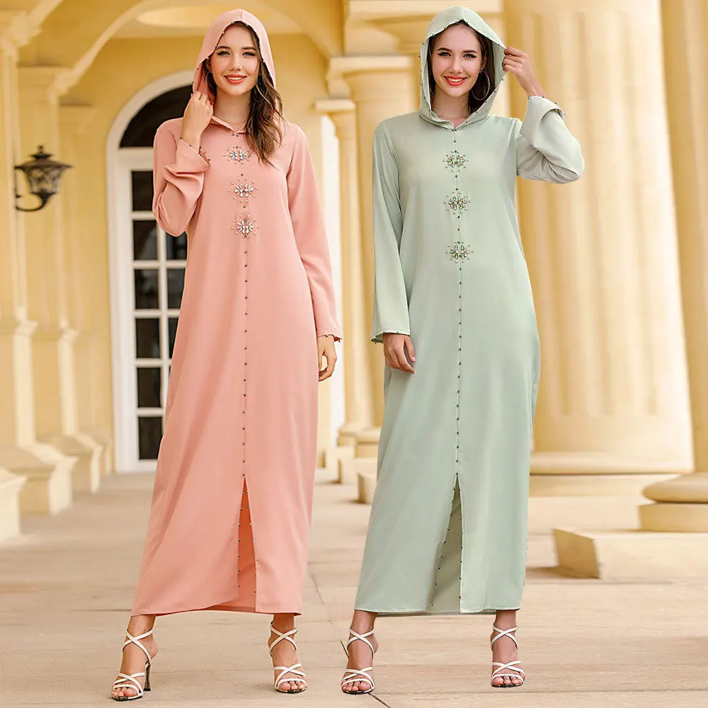 Женский халат ручной работы с капюшоном сшитый вручную разы Марокко Ближний