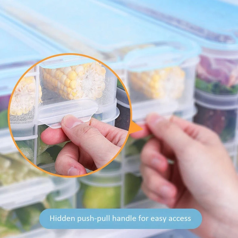 2 упаковки пластиковых ящиков для хранения холодильников контейнеры продуктов с