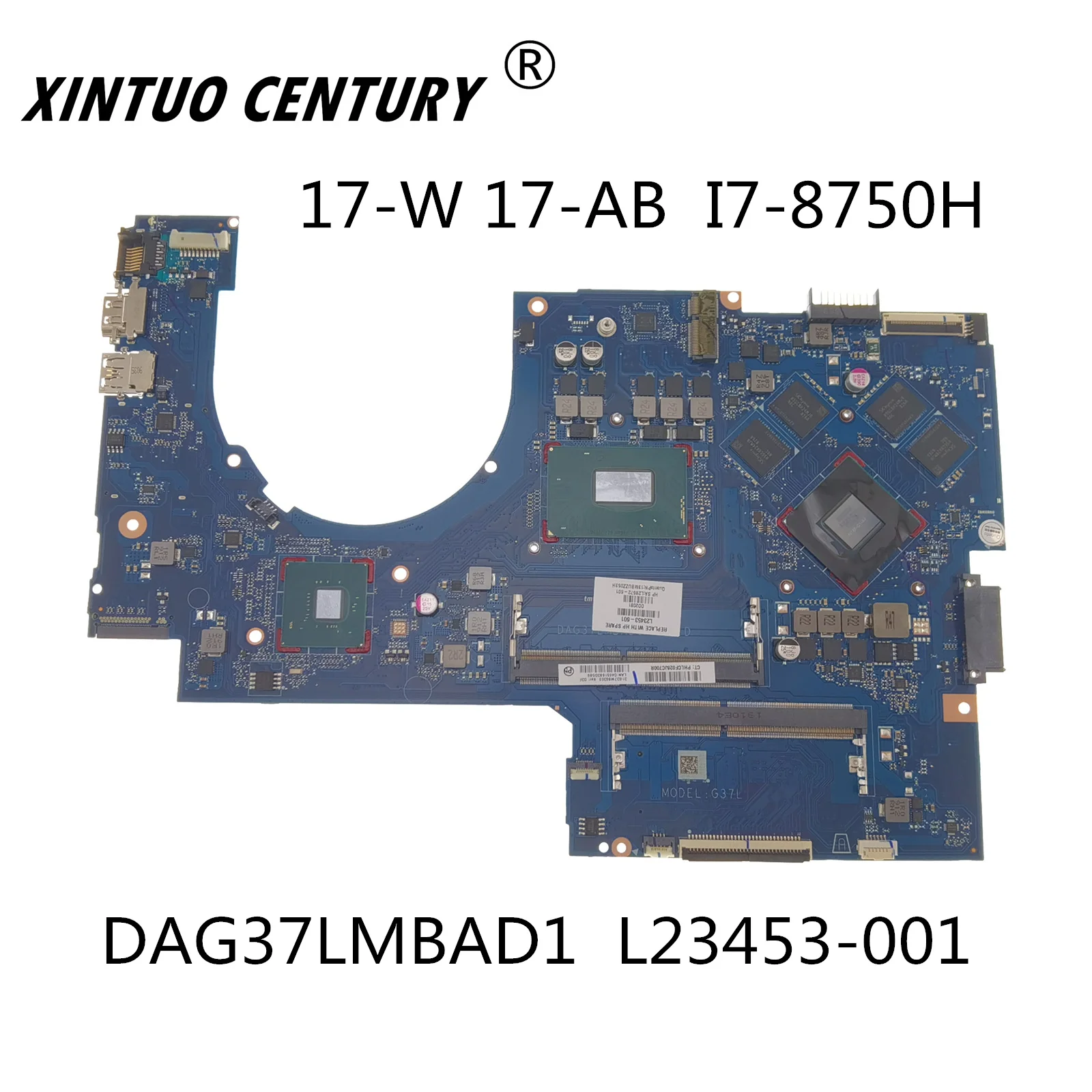 

For HP 17-W 17-AB Laptop Motherboard with I7-8750H CPU DAG37LMBAD1 L23453-001 100% Test