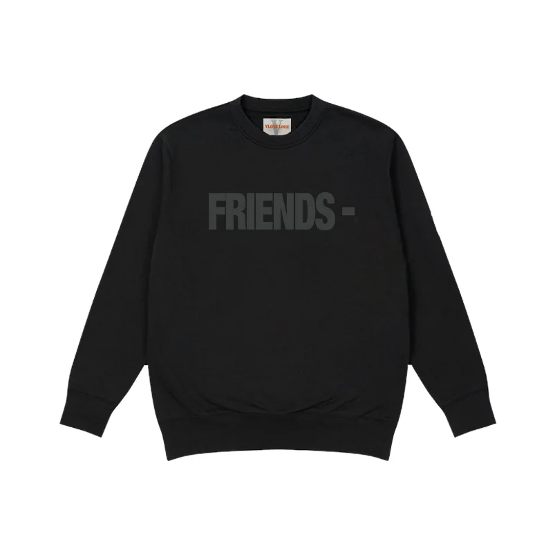 

VLONE TRENDY 2021Sweater Men's European and American Fashion Brand FRIENDS Jacket Black Big V Couple Autumn and Winter Hoodies W