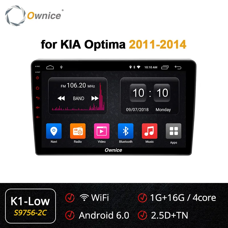 S9756-2 K1 LOW Ownice 8 ядерный Android 9,0 2Din 4G 360 Panorama DSP автомобильный DVD радио плеер K5 K6 gps навигация для Kia optima 2005 2006 2011 - Цвет: S9756-2 K1 LOW