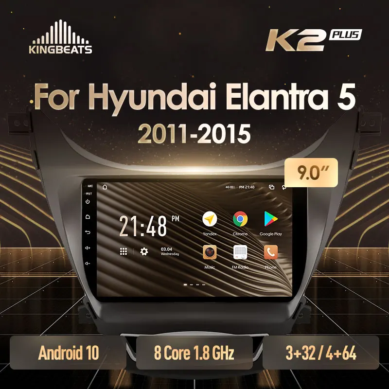 KingBeats штатное головное устройство For Hyundai Elantra 5 JK GD MD UD 2010 2016 GPS Android 10 автомагнитола