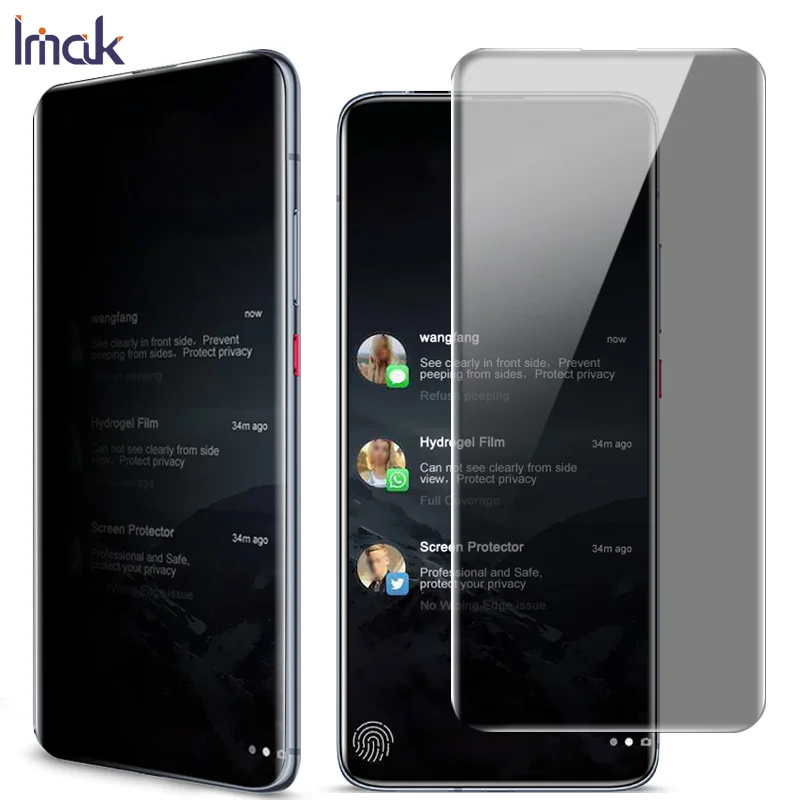 

Imak Privacy Anti Glare Hydrogel Film for Redmi K30 Ultra K30 Pro Screen Protector Ultrasound Fingerprint recognition