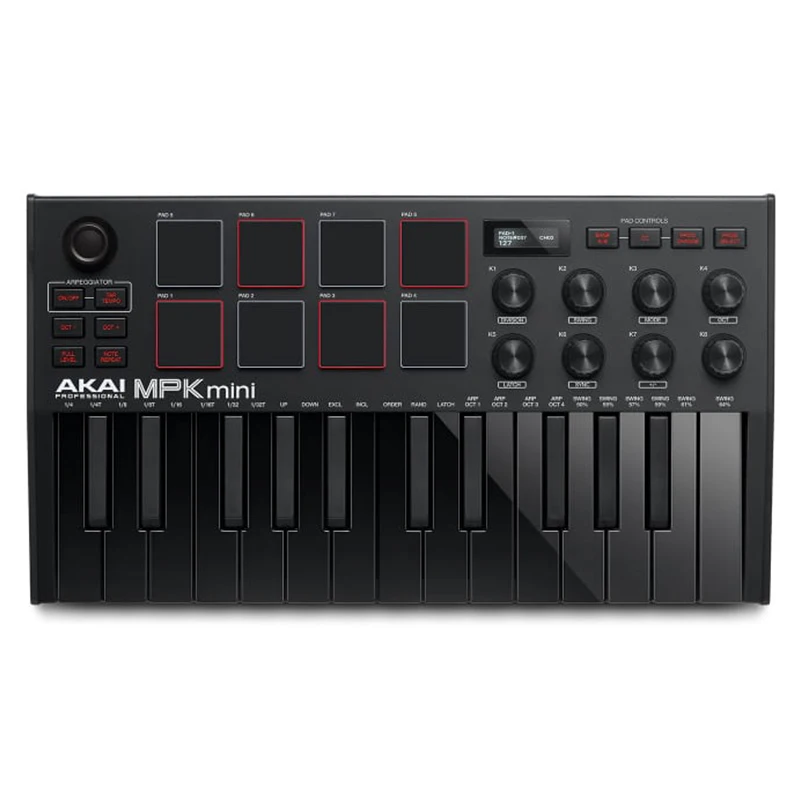 Профессиональный Ультрапортативный USB MIDI барабан Akai MPK Mini MK3 25 клавиш и контроллер