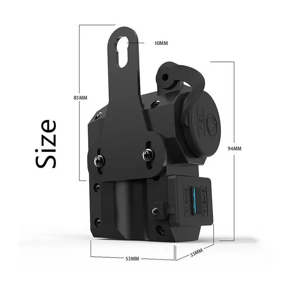 

Waterproof Dual USB Motorcycle Cigarette Lighter Socket Scooter Adapter Distributor Power Port LED Voltage Display