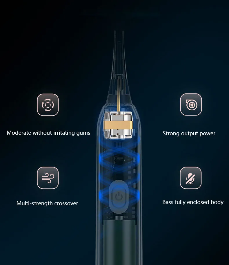 

Adult Supersonic Electric Toothbrush Whitening Toothbrush IPX7 Waterproof And Replaceable AA Battery Version Vibrating Soft Hair