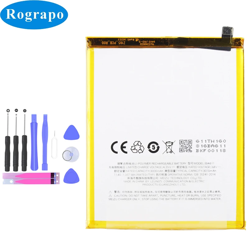Новый Полный 3070mAh BA611 сменный мобильный телефон аккумулятор для Meizu M5 Meilan 5 Meilan5 Blue