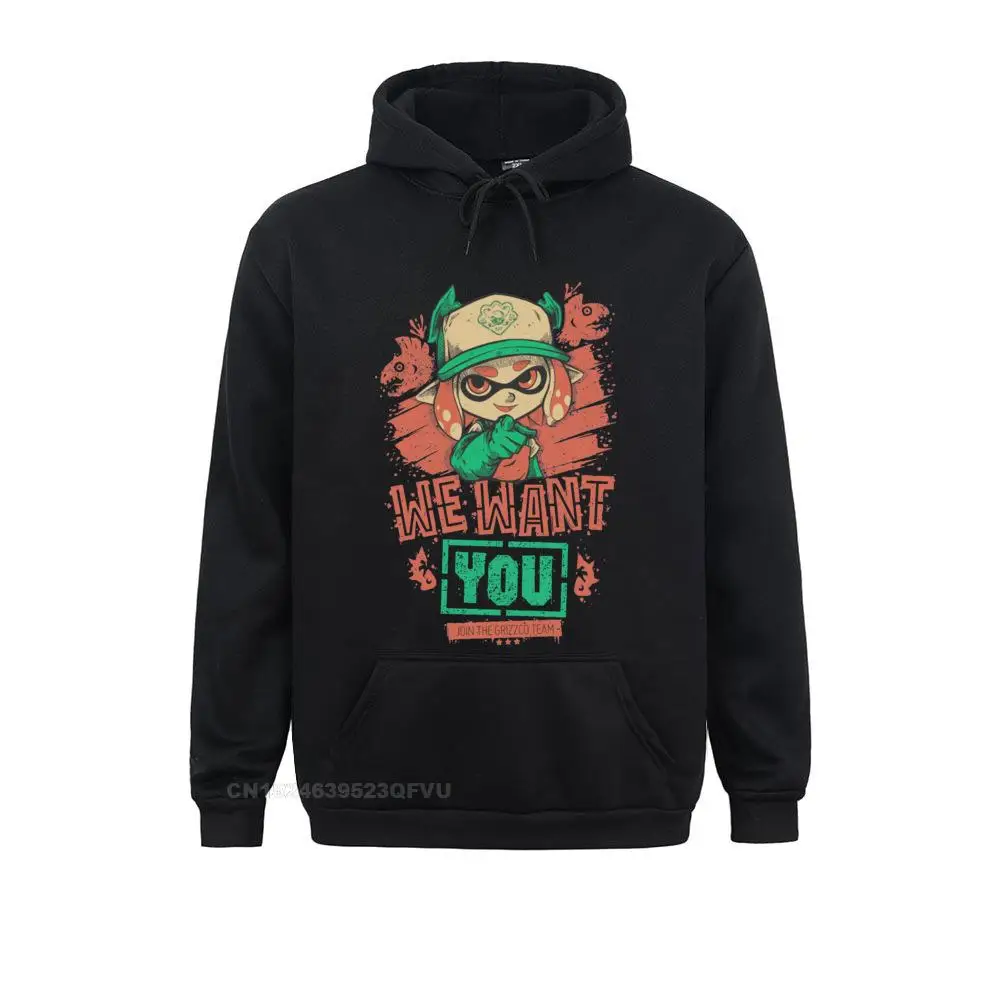 Novelty We Want You Splatoon Sweater Men Crew Neck Cotton Sweater Ink Kid Game Squid Classic Clothes