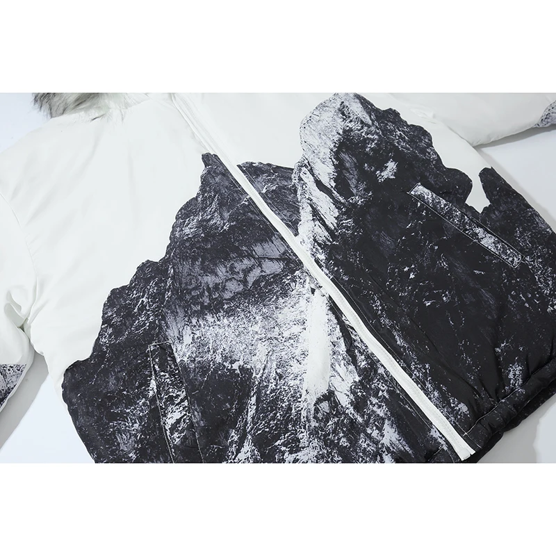 Мужская длинная куртка с меховым воротником Зимняя парка в стиле хип-хоп | одежда