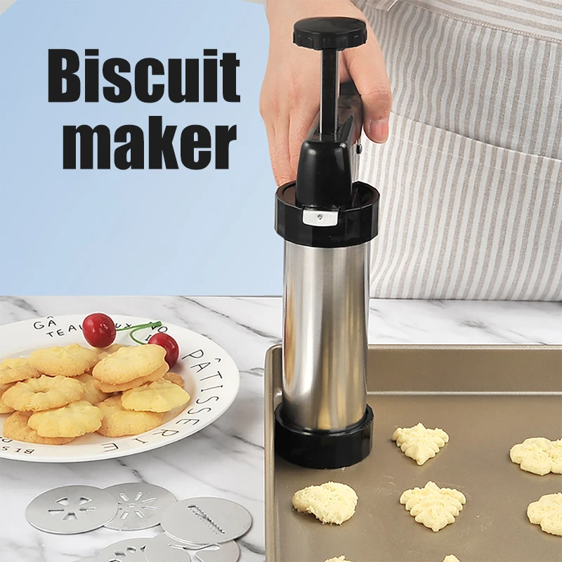

Kitchen Supplies Biscuit Press Making Gun Biscuit Press Set Biscuit Cake Mold Biscuit Dessert Cake Decoration Baking Tool Set