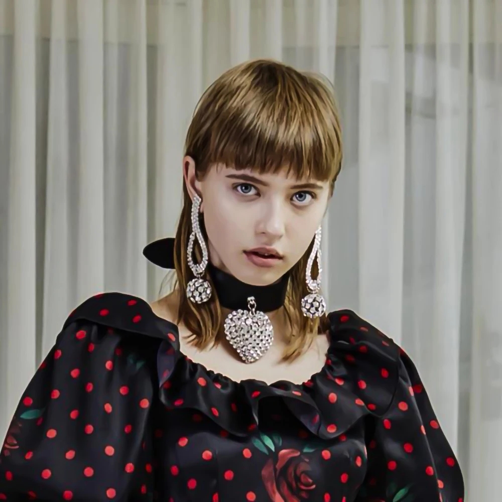 YMYW полный горный хрусталь свисающие Длинные висячие серьги гиперболические Для