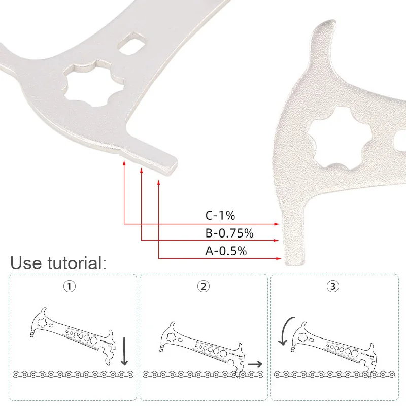 

Hot Sale Bicycle Chain Wear Checker Indicator Repair Tool Mountain Road Chains Gauge Measurement Ruler Bicycle Accessories