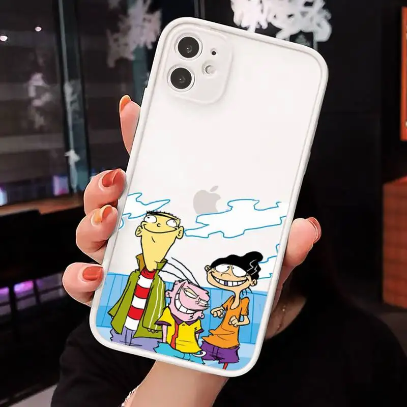 

Ed Edd and Eddy-nagging Phone Case Matte Transparent for iPhone 7 8 11 12 s mini pro X XS XR MAX Plus cover funda