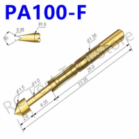 100pcs pa100 f durable brass spring test probe convenient and durable spring test probe metal spring probe length 33 35mm