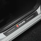 Автомобильный Стайлинг, 4 шт., накладка на пороги из углеродного волокна, декоративная наклейка для Saab 93 95, Saab 9-3, 9-5, 900, 9000, аксессуары