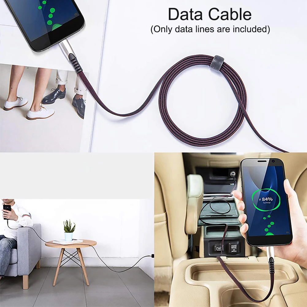 1 2 метров стабильное гибкое быстрое зарядное устройство Эластичный кабель для