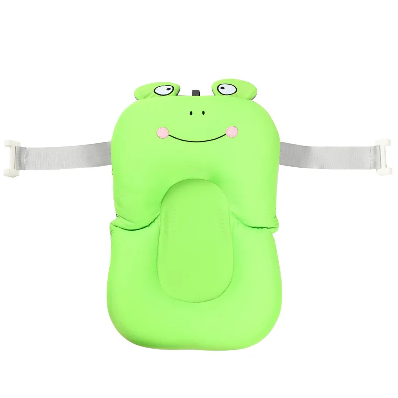 

Newborn Bath Seat Support Mat Portable Baby Bath Cartoon Frog Baby Bath Mat Non-slip Bathtub Net Bath Bed Net Pocket Safety