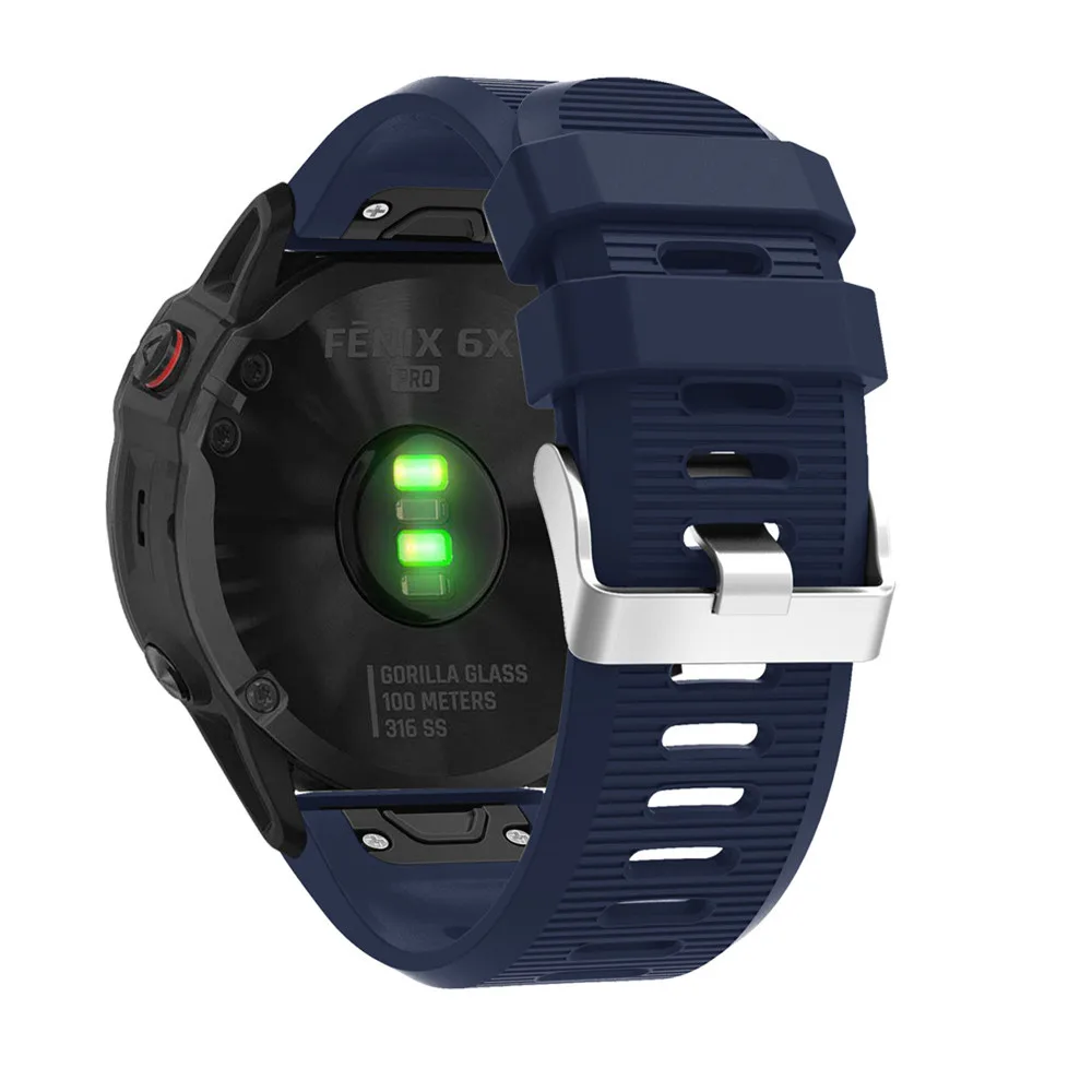 Ремешок силиконовый для наручных часов Garmin Fenix 5X 5 5S Plus 6S 6 6X Pro 3 3HR