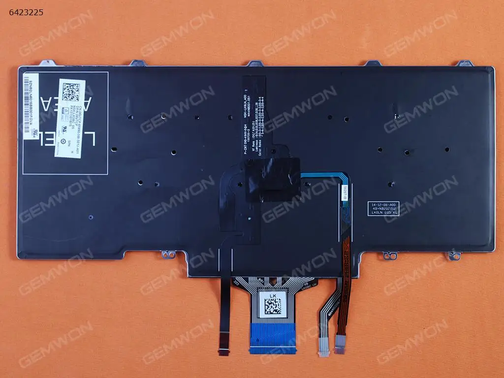 Сменная клавиатура QWERTY с испанской раскладкой для DELL E5450 E5470 E5490 E7450 E7470 черная