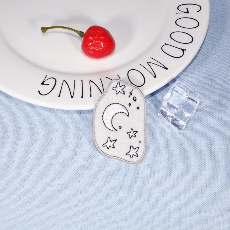 3D Diy Star Moon Embroidery Appliqued Patch Green Cactus Pot Plant Iron-on Bag Hat Hoodies Dress Decoration | Дом и сад