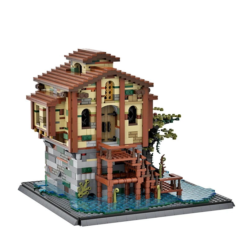 

MOC Classic Swamp Hideout House Tree Village Building Blocks Bricks City Model High-Tech Toys For Boys Gift Scene Decoration