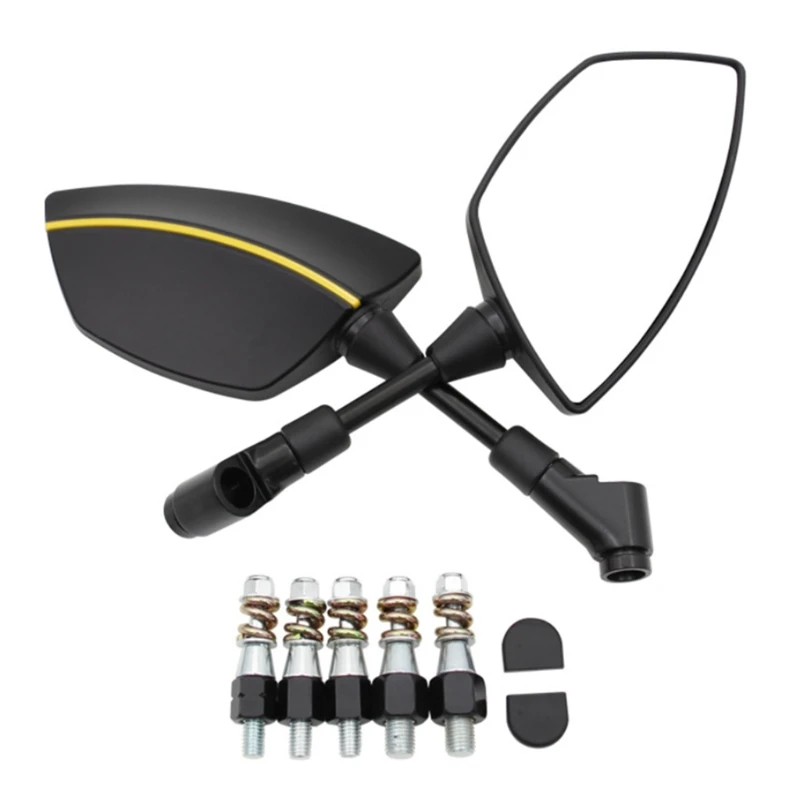 

50LC Motorcycle Rearview Mirror Wide Visual Diameter 2Pcs Parking Mirror Handlebar Rear Mirrors Portable Side Mirror