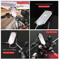 motorcycle bicycle moto bike phone navigation holder support handlebar rearview mirror mount clip bracket for mobile cellph v5e2