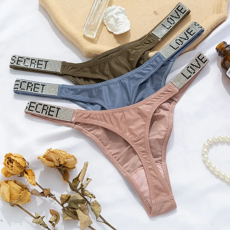 Фирменный дизайн с надписью LOVE SECRET стразы сексуальное нижнее белье для фитнеса