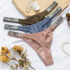 Хлопковые женские трусики с надписью LOVE SECRET, стринги, нижнее белье, женские трусики танга, интимное нижнее белье, женские спортивные трусы
