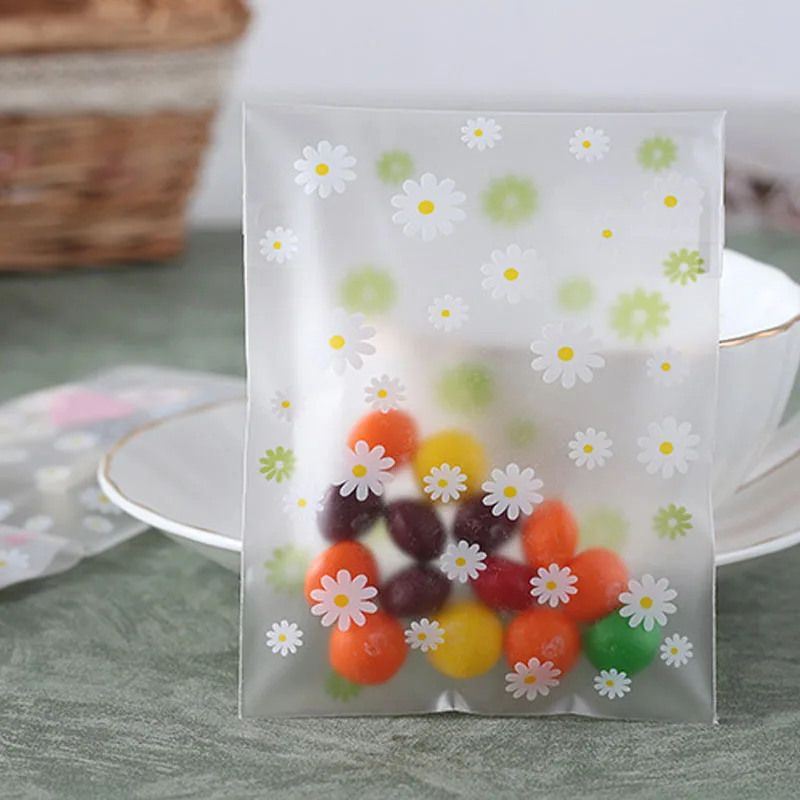 Пластиковый пакет с хризантемами пакеты для конфет печенья подарков