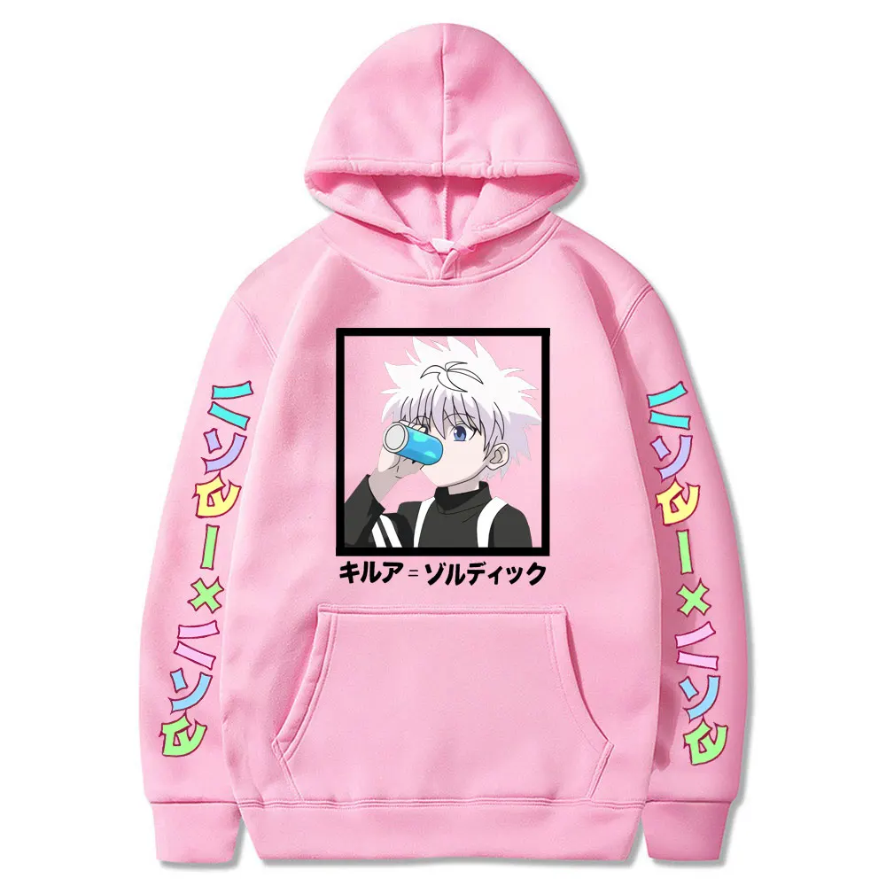 

Kawaii 2020 Janpanese Anime Hunter X Hunter Killua Hoodie Men Women Unisex Hoodies Sweatshirts Hoodie Winter Fleece Black Tops