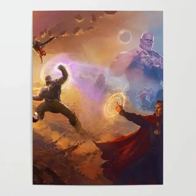 

Marvel Superhero Image Print Avengers Movie Posters Iron Man Thor Captain America Canvas Painting Wall Art Bedroom Decor Home