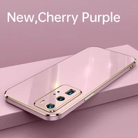 luxury cute square plating silicone phone case for huawei p40 p30 p20 lite mate 40 30 20 pro ultra thin lens protection cover